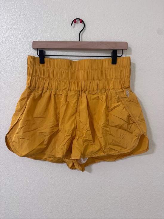 FP Movement by Free People Pants - FP Movement by Free People Mustard Yellow Smocked Waist Athletic Shorts